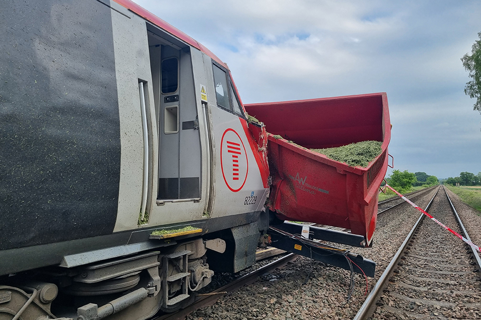 Relatório 06/2026: Colisão entre um comboio de passageiros e um reboque agrícola na Nordan Farm