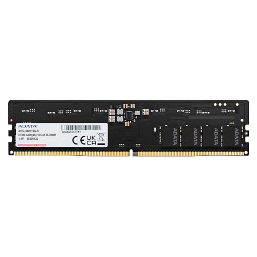 Memória RAM Adata DDR5 8GB 5600MHz CL46, Alta Performance e Eficiência para Desktop – AD5U56008G-S