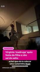 Virginia 'madruga' após festa da filha e não sai do salto