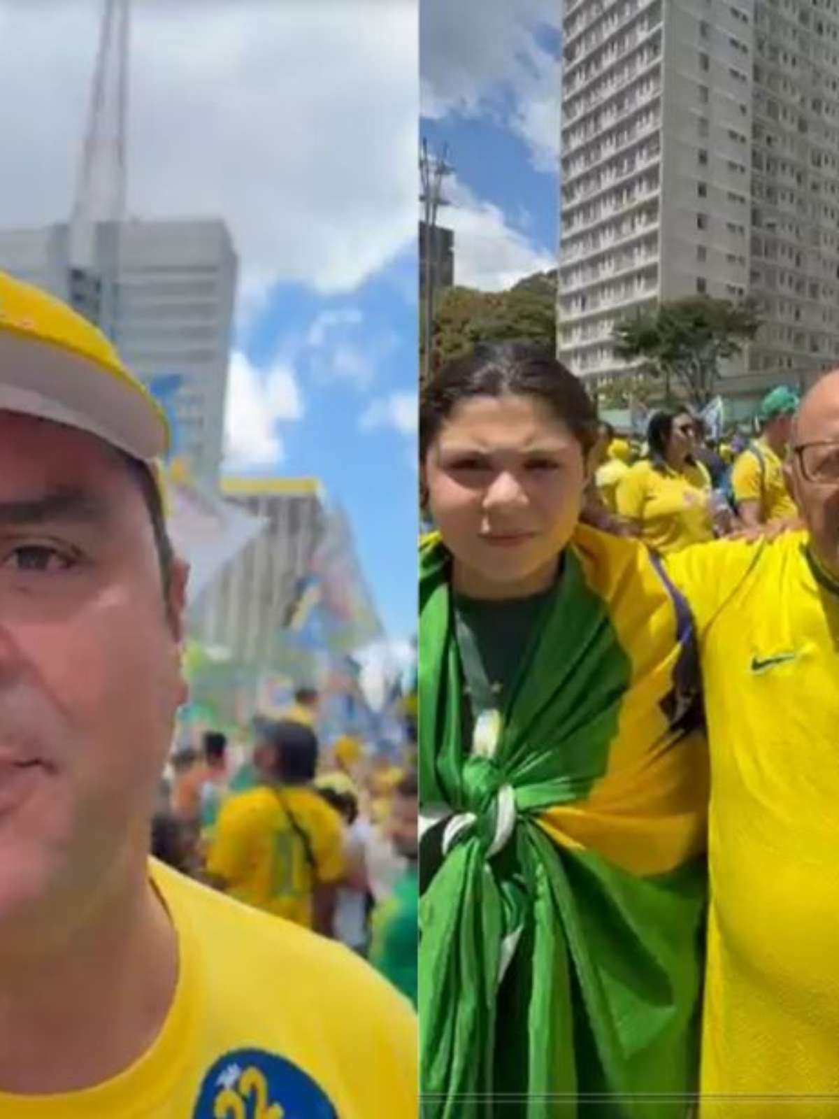 Eleitores de Flávio Bolsonaro viajam mais de mil km para participar de ato em SP: ‘Minha bandeira é a família’