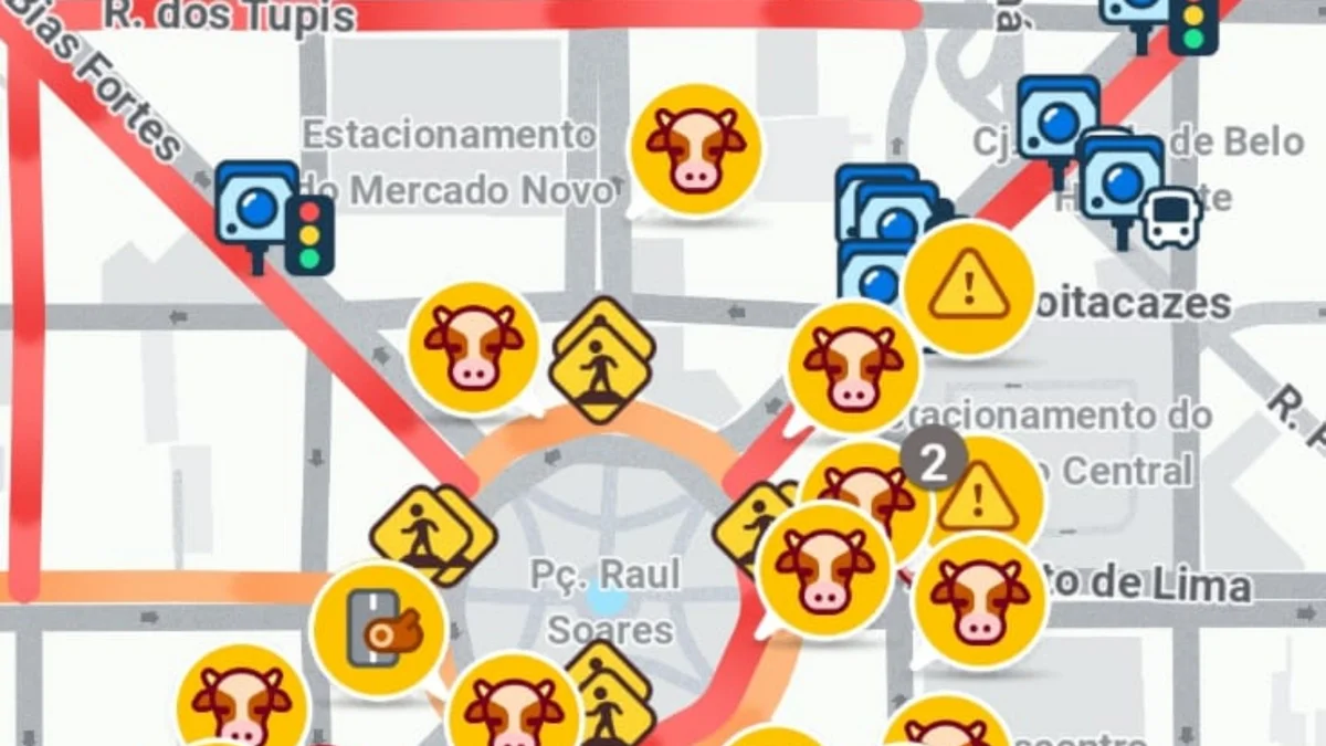 Usuários registram "animais na pista" no Waze antes de ato de Lula em BH