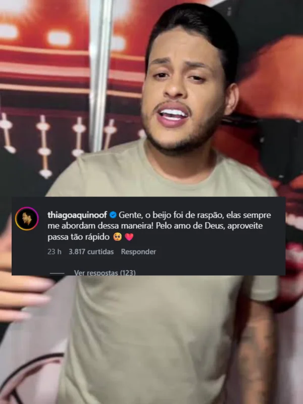Thiago Aquino rebate críticas após selinho da filha: “Foi de raspão” - destaque galeria