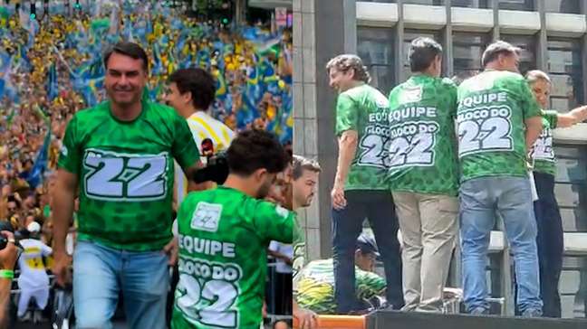 Eleitores de Flávio Bolsonaro viajam mais de mil km para participar de ato em SP: ‘Minha bandeira é a família’
