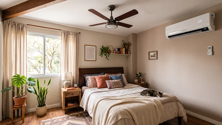 Ventilador de teto ou ar-condicionado no 23ºC: qual gasta menos luz?
