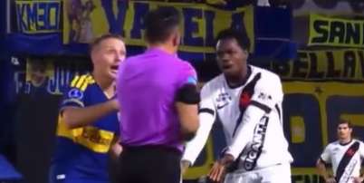 Andr&eacute;s G&oacute;mez foi expulso no duelo entre Boca Juniors e Vasco. Foto: Reprodu&ccedil;&atilde;o/Redes sociais